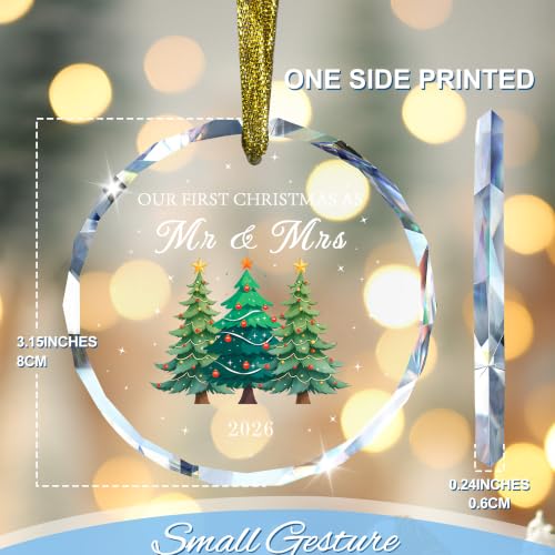 First Christmas Married Ornament 2026,Wedding Gifts - style: Wedding 2026