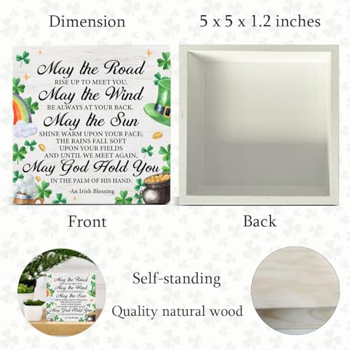 Irish Blessing Decorations Rustic St. Patricks Day Decor - color: MAY