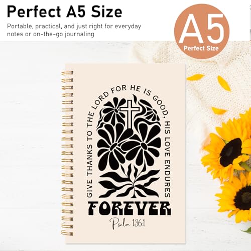 Black Floral Bible Journal for Women - Scripture Writing Notebook with Lined Pages, Christian Devotional Prayer Journal for Verse Mapping and Study - color: Black Flower