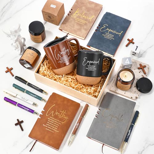 FillTouch 6 Set Christian Gift for Women Men Coffee Mug Journal Pen Candle - color: Classic Color
