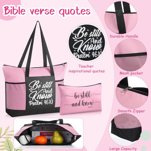 Shinylin 7 Pcs Christian Gift Set for Women Biblical Gifts Women Inspirational Presents Xmas Party Suit - color: Pink