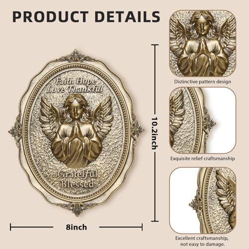 Vintage Wall Decor Angel Figurines Sympathy Gifts for Loss of Loved One - color: Angel Prayer