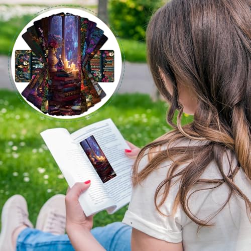 Wxiben 100 Pcs Dark Academia Bookmarks Floral Library Book Page Marks Gifts - color: Dark Academia
