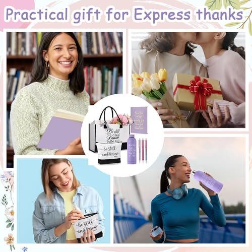 Shinylin 7 Pcs Christian Gifts for Women, Psalm Bible Verse Set,Purple - color: Purple