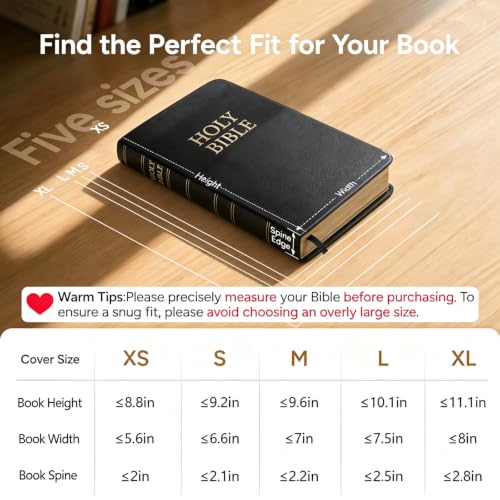 Adjustable Bible Cover with 75 Bible Tabs - Bible Cover Case for Women - color: Pink, size: M