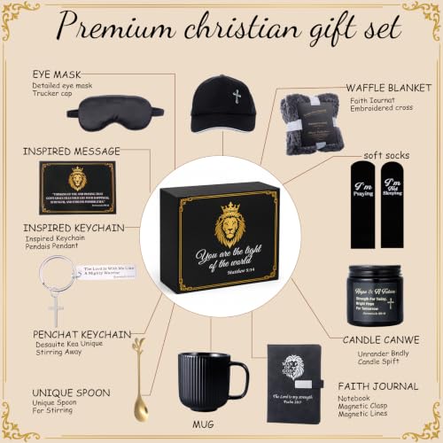 11 Pcs Christian Gifts for Men Religious Baptism Faith Favors