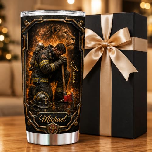 Personalized Christian Gifts For Men - Man Of Faith Bible Warrior Christ Tumbler V15 - A Child Of God Religious Faith For Dad, Husband, Grandpa on Fathers Day, Christmas, Birthday - color: CH-VAR-15