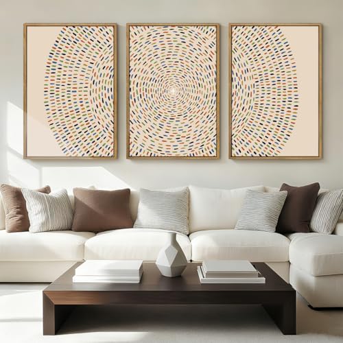 Anyzal Large Jesus Feeds the 5000 Framed Wall Art 16x24 Inch Christian Religious Canvas Wall Decor Minimalist Modern Faith Spiritual Painting for Living Room Bedroom Set of 3 - color: Beige Jesus, size: 24"L x 16"W