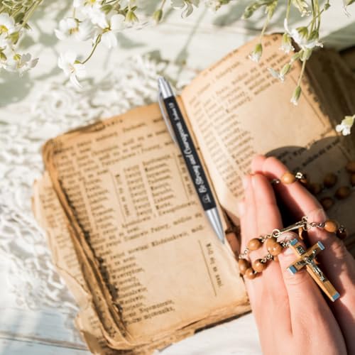 Yeaqee 100 Pcs Motivational Pens, Black, Biblical - color: Black, style: Biblical