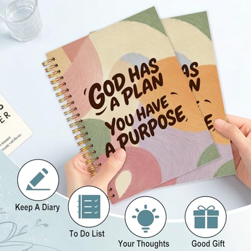 Abstract Christian Spiral Notebook 5.5x8.3 - color: White Abstract Christian