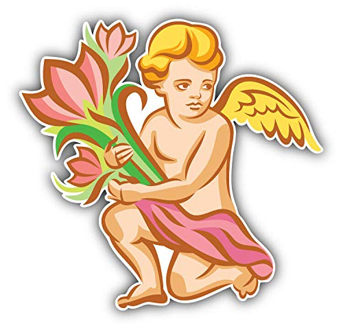 Angel with Flowers Decorative Scrapbooking Sticker Waterproof Vinyl Stickers for Water Bottle, Laptop & Phone Case – 50 Pack