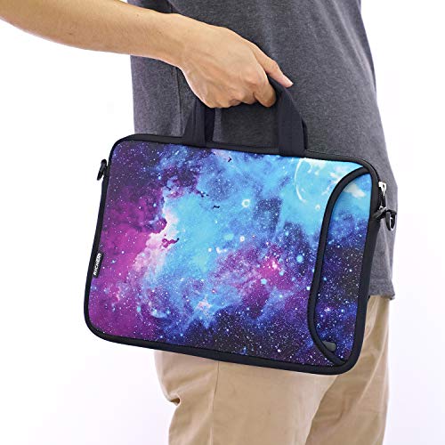 RICHEN 11 11.6 12 12.5 13 inches Case Laptop/Chromebook/Ultrabook/PC Messenger Bag Tablet Travel Case Neoprene Handle Sleeve with Shoulder (11-13.3 inch, Galaxy) - color: Galaxy, size: 11-13.3 inch