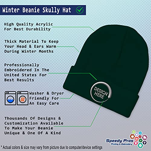Custom Beanies for Men Christian Nazarene Jesus God Christ Skull Cap Winter Hats Women Acrylic One Size - color: Forest Green Personalized Text Here