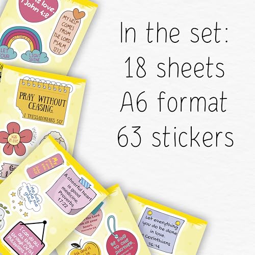 Сhristian Stickers for Water Bottles - Bible Verse Stickers - Сhristian Gifts, Party Supplies - Religious Decals - Religious Gifts Bulk - color: Bible Quotes for Stickers