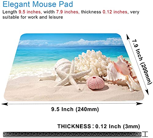 Sand Beach Mouse Pad,Cute Mouse pad,Custom Small Mouse Pads with Designs,Portable Office Non-Slip Rubber Base Wireless Mouse Pad for Laptop - color: S302
