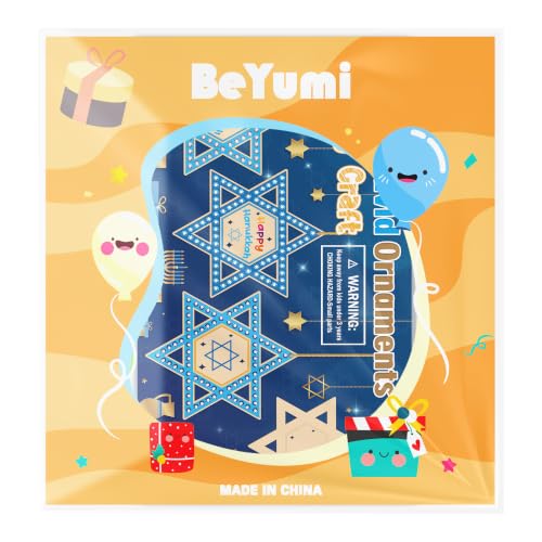 BeYumi Rosh Hashanah Wooden Crafts - 20Pcs Star of David Ornaments for Kids - style: Star of David