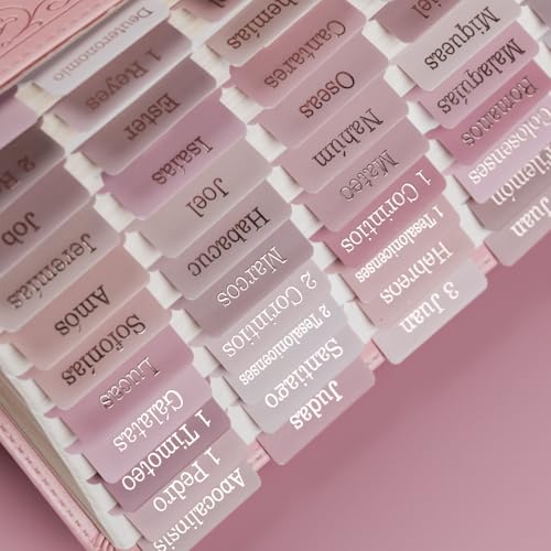 UPAFEXXI-Spanish Laminated Bible Tabs for Women and Men(Pink) - color: Spanish Pink
