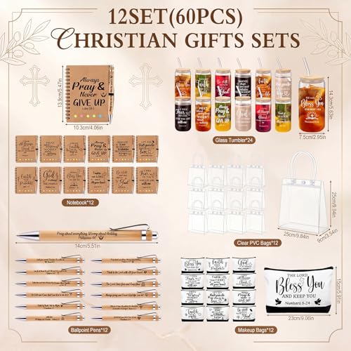 60 Pcs Women Christian Gifts Bulk, Religious Bible Gifts - style: Christian