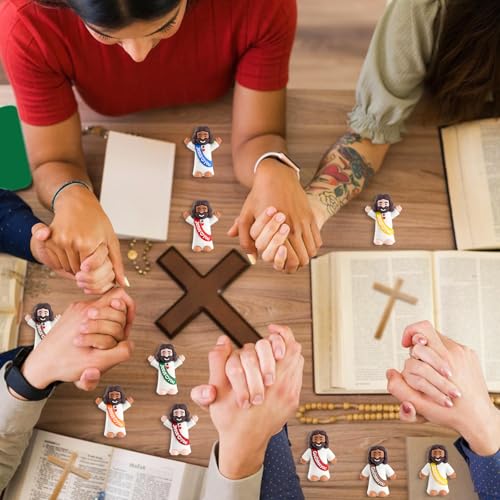 Little Mini Jesus Figures, Tiny Brown, Black, Baby Jesus Loves You Figures - size: 200pcs