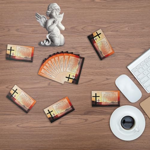 A Sinner's Prayer Pocket Scripture Cards,Mini Gospel Tract Card Plan of Salvation Cards Christian Inspirational Bible Verses Cards Prayer Postcards - color: Sinner's Prayer
