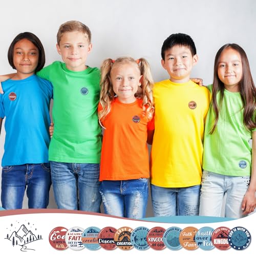 Giegxin 48 Pcs Christian Pins Bulk Mini Faith Adventure Buttons Religious Jesus Bible Buttons Inspirational Rewards Book Lover Gifts for Backpacks Birthday Vbs Party Favor