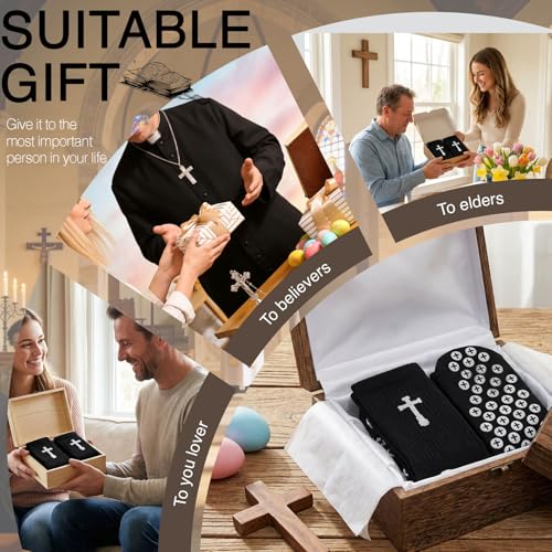 3 Pair Grip Christian Soccer Socks,Easter,Christmas Gift for Men - color: Proverbs 3:5 - Black