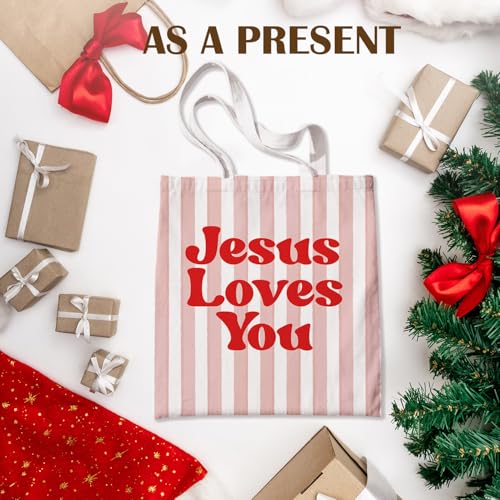 Jesus Christian Tote Bag for Women, Christian Bible Gifts, Religious Reusable Shopping Grocery Bags - color: Christian Bible Verse Tote