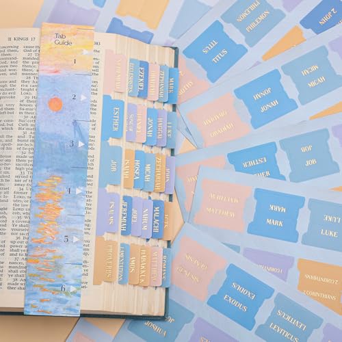 Bible Tabs, Impression Sunrise Theme, 66 Gold Foil + 39 Blank Labels - style: Gold Foil Sunrise