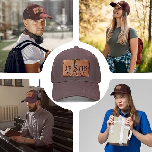 Christian Hats for Men & WomenJesus Cross HatChristianReligious GiftsforVarious Festivals&BirthdaysFaith Baseball/Trucker Cap - color: Brown