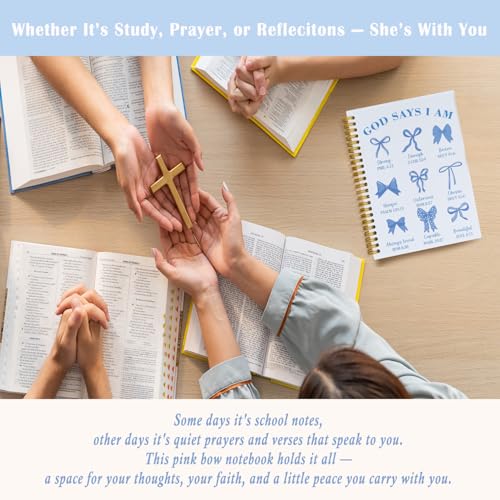 Christian Blue Journal Notebook,Bible Study Journal for Women - color: Blue