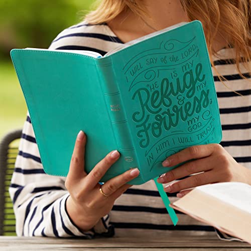 NKJV, Thinline Youth Edition Bible, Verse Art Cover Collection, Turquoise Leathersoft, Red Letter, Comfort Print: Holy Bible, New King James Version