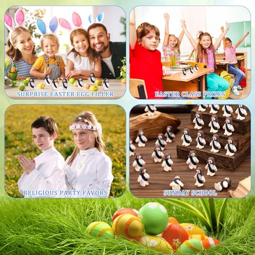 Barydat 100 Pcs Little Jesus Figures, Halloween Prank Props, Black - color: Black