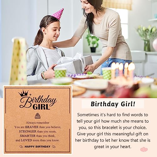 UPROMI To My Daughter/Granddaughter/Niece Bracelet Gifts for Girls - style: Birthday Girl