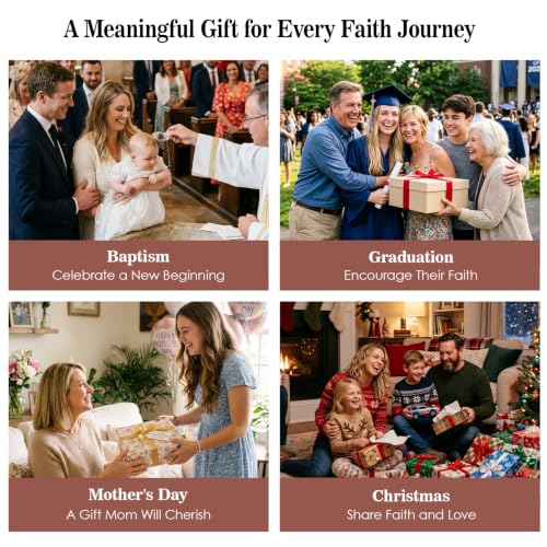 Vegan Leather Bible Case, Bible Bag with Magnetic Bookmark,Bible Cover Case - color: Brown