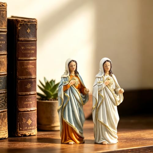 Sacred Heart Virgin Mary Resin Statue Religious Catholic Decorative Gift - color: Mary-2