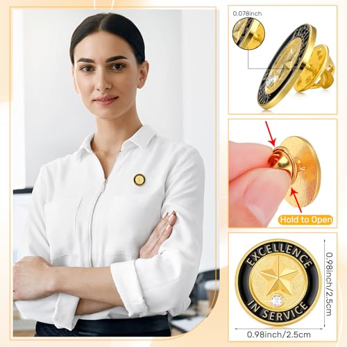 Liliaafar 150 Pcs Employee Excellence in Service Appreciation Pin Bulk - style: Excellence in Service Diamond