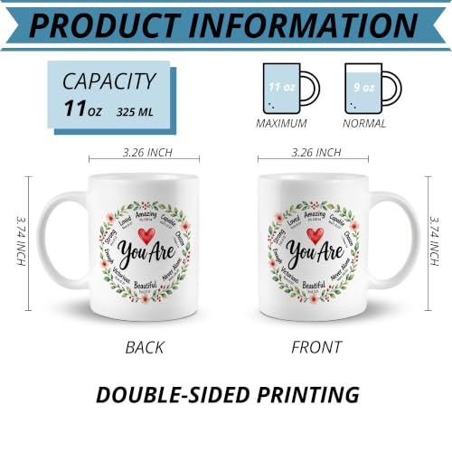 Christian Inspirational Mug, You Are Bible Verse Coffee Cups Ceramic - color: Christian-6