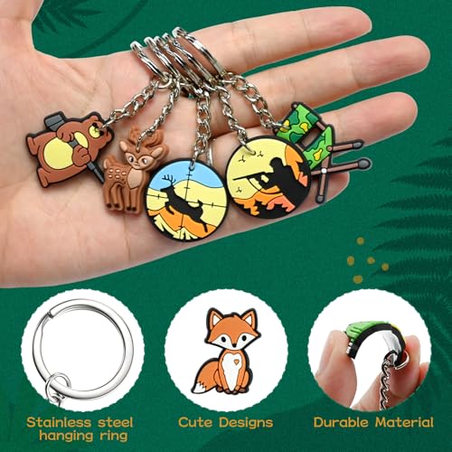 Cute Keychain Bulk,Cute Key Chain for Car Keys Purse Bag Rewards - color: Hunting-30