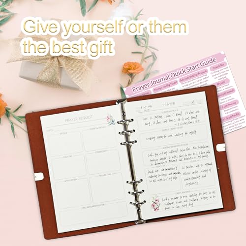 Prayer Journal for Woman, Leather Bible Journal - color: Purple