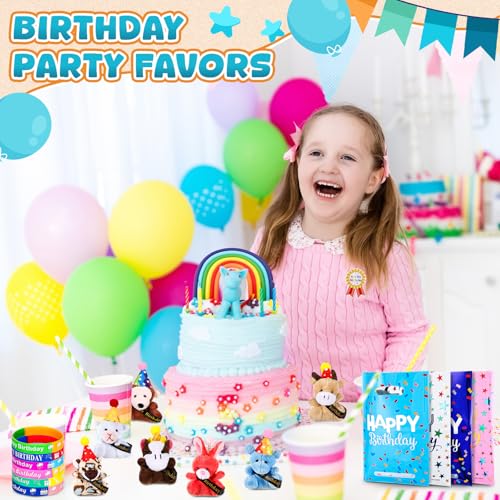 Seenelling 96 Pcs Happy Birthday Party Gift for Student Stuffed Animal