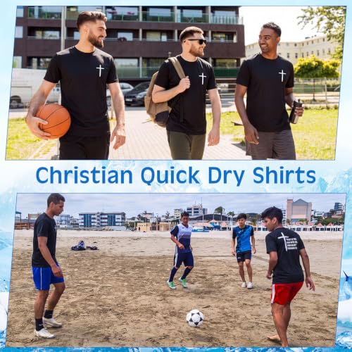 Shyyween Mens Christian Cross T-Shirt Bible Verse Graphic - size: Small, style: Trust