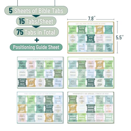 Mr. Pen- Bible Tabs, 75 Tabs, Coastal Meadow - color: Coastal Meadow
