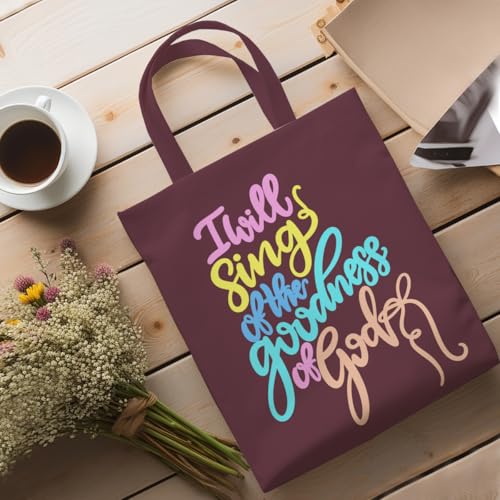 Religious Canvas Tote Bag Tote Bag for Women Christmas Birthday Canvas Bags for Shopping Beach Grocery - color: Godgoodness