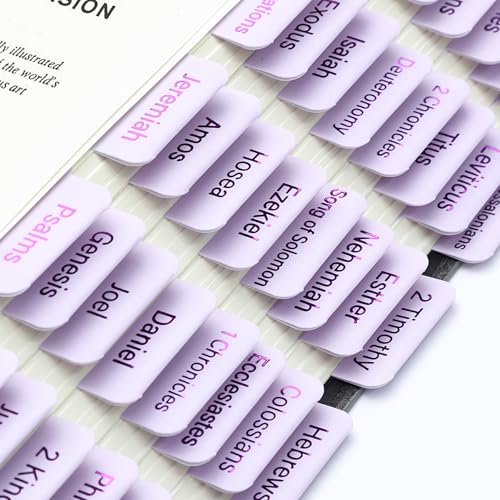 Mr. Pen- Laminated Bible Tabs, 75 pcs, Dusty Lilac - color: Dusty Lilac