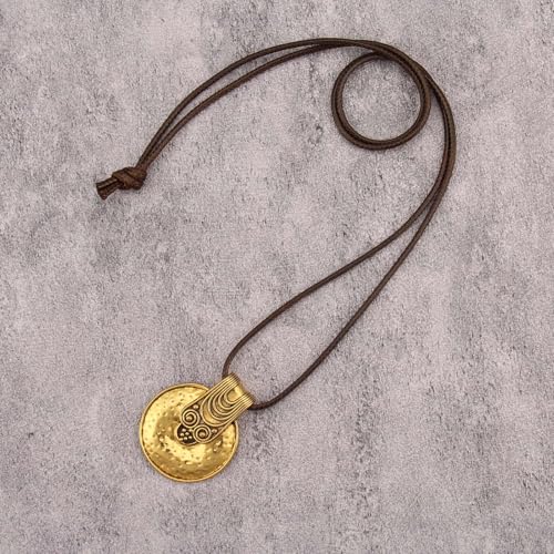 Leather Necklace for Women Long Boho Pendant Hippie Choker Necklace Bohemian Layered Leather Rope Wooden Jewelry Gifts - style: Vintage Boho Necklace