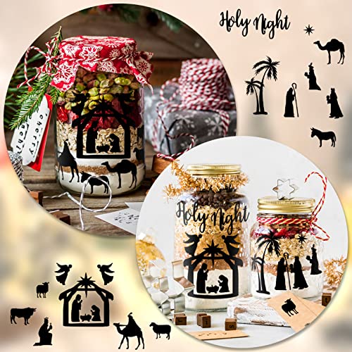 Nezyo 30 Sheet Nativity Scene Stickers Christmas Jesus Religious Decals