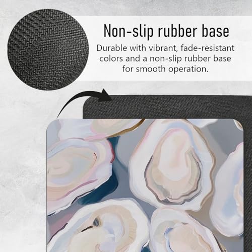 Coastal Mouse Pad, Blue Preppy Beach Mouse Pads for Office, Square Mouse Pads for Desk, Gaming, Working, 9.57.9 in - color: Coastal Aesthetics
