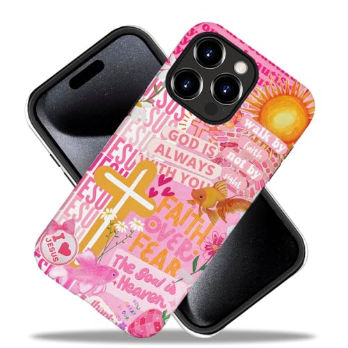 Case for iPhone 15 Pro Max - Slim Fit Anti-Scratch Phone Case for Girl Women - Christian Collage Bible Verse Jesus (Frosted) - color: Christian Collage Bible Verse Jesus, size: iPhone 15 Pro Max