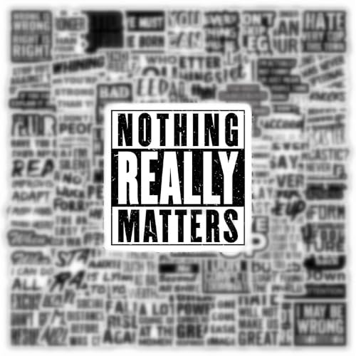 100PCS Black Inspirational Text Stickers for Water Bottle Phone Cases Scrapbook Laptops Guitars Refrigerator Luggage Computer Skateboard,Cool Motivational Waterproof Decals for Students Kids Teens - color: Black Inspirational Text