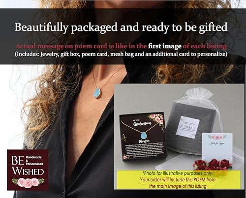 Be Wished Confirmation Gifts, Thoughtful Handmade Necklace with Meaningful Message, Ready to Give Jewelry - style: Gemstone Necklace